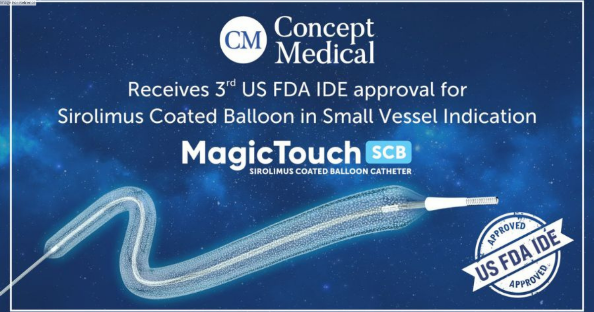 Concept Medical Receives Third US FDA’s IDE Approval for Its Magictouch - Sirolimus Coated Balloon in Small Vessel Indication